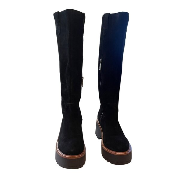 Blondo $230 Waterproof Black Suede Grega Knee High Boot Sz 7 M NEW - Picture 2 of 9